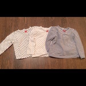 3 baby girl long sleeve tops 18 months